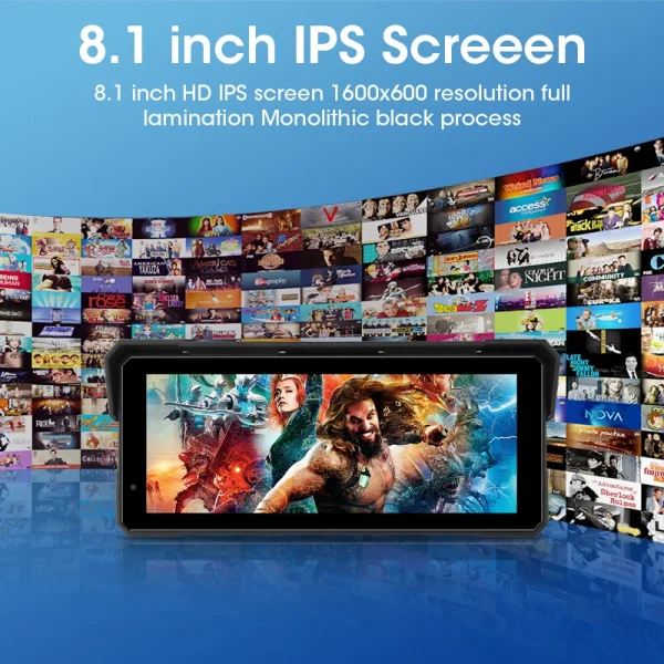 جانسايت محمول 8.1 بوصة IP67 مقاوم للماء للدراجات النارية 4K DVR نظام تحديد المواقع والملاحة اللاسلكية Carplay أندرويد السيارات موتو مسجل مراقب