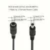 DC Power Splitter Cable 1 Female to 2/4/8 Male Y-Shaped Adapter with 12V Output 5.5mm x 2.1mm Connector for Cameras