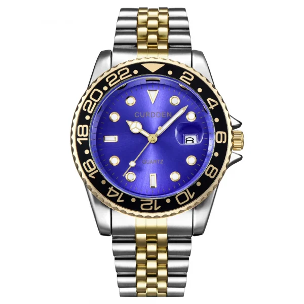 الرجال العلامة التجارية الشهيرة الساعات الطلاب بنين موضة سوار فولاذي غير قابل للصدأ التقويم عادية ساعة كوارتز الأخضر Relogios Masculinos 2024