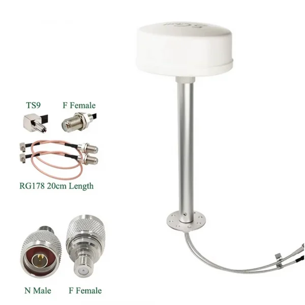 هوائي MIMO خارجي لشبكات 5G/4G/3G/2G، 600-6000 ميجاهرتز، مكاسب عالية 2X30dBi، تغذية خارجية طويلة المدى، لـ STC Zain Mobily