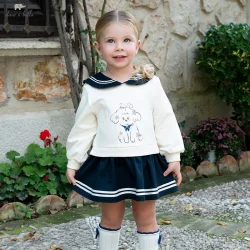 هودي أطفال ربيع 2025 ديف بيلا بطبعة جرو لطيف ولطيف للبنات، قميص مزيف على شكل قطعتين بأسلوب أكاديمي للحفلات DB1250891