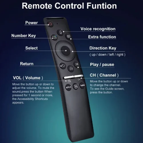 جهاز التحكم عن بعد الصوتي البديل العالمي BN59 لتلفزيون سامسونج الذكي مع وظيفة الصوت المتوافقة مع موديلات QLED LED LCD