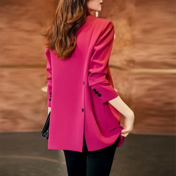 ربيع الخريف 2025 المرأة سترة بدلة صغيرة النسخة الكورية الترفيه السيدات السترة معطف مزاجه تصميم تحسس سيدة ملابس خارجية