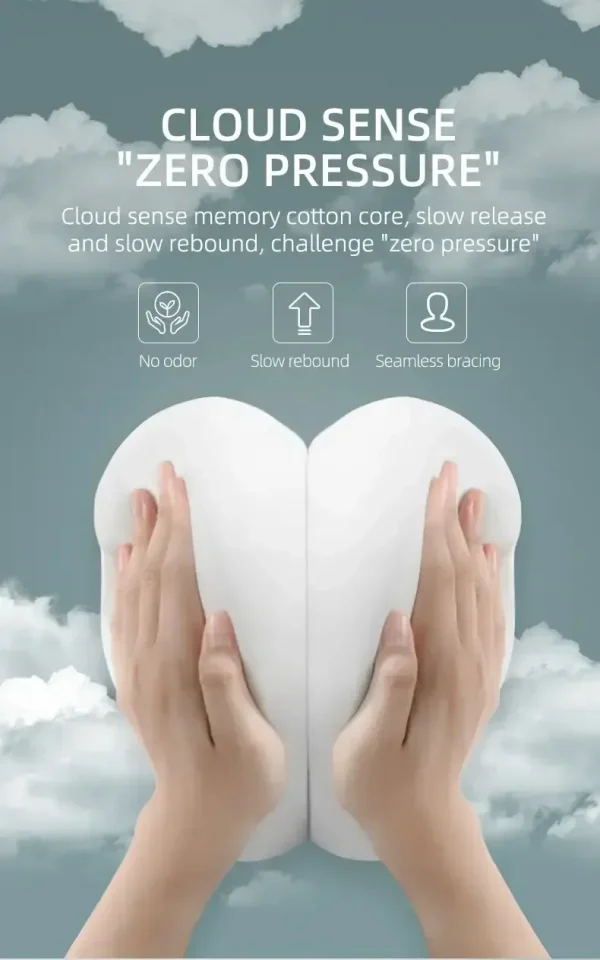 وسادة دعم قطني من الإسفنج الذكي للسيارة، نسيج بوليستر، مضادة للانزلاق، قابلة للغسل، تصميم مريح، مادة ذاكرة بطيئة الارتداد