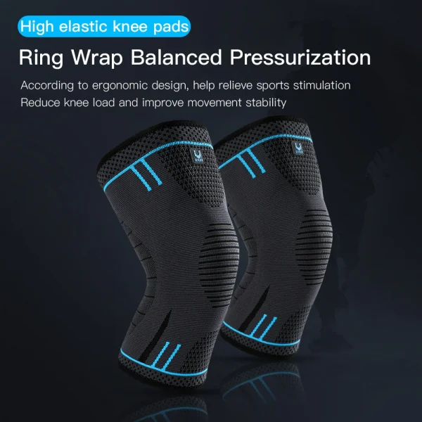 1 قطعة دعم الركبة ضغط كم مرونة تنفس منصات الركبة هدفين الينابيع رياضة الرياضة حامي كرة السلة الكرة الطائرة تشغيل