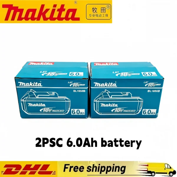 makita 18v battery Genuine 18V Makita 6Ah Makita Battery BL1840 BL1830B BL1850B BL1850 BL1860 BL1815 Replacement Lithium Battery