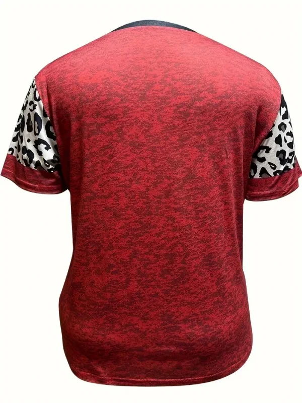 قميص نسائي بحجم كبير بطبعة قلب مربعة، قصير الأكمام، كاجوال، لفصلي الربيع والصيف، ملابس نسائية بحجم كبير