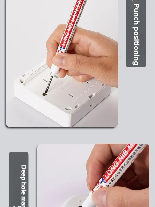 4 قطعة/المجموعة 20 مللي متر ثقب عميق طويل بنك الاستثمار القومي رئيس علامات للمعادن ثقب القلم مقاوم للماء الحمام النجارة الديكور متعددة الأغراض