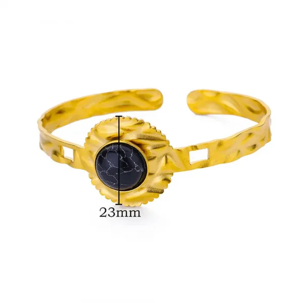 طبقة مزدوجة يترك الإسورة للنساء مطلية بالذهب مفتوحة الفولاذ المقاوم للصدأ الكفة الأساور الحد الأدنى مجوهرات المعصم Freeshipping البنود