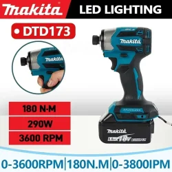 ماكيتا DTD173 1800RPM اللاسلكي شنيور يعمل بالبطارية 180N.m فرش السيارات الحفر الكهربائية الخشب/الترباس/T-وضع لبطارية ماكيتا
