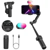 AOCHUAN Smart X2 3 Axis Gimbal Stabilizer للهواتف الذكية iPhone و Android Gimbal مع شاشة LED مدمجة لعمود التمديد