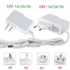 التيار المتناوب 100-240 فولت إلى تيار مستمر 12 فولت 24 فولت 1A 2A 3A LED سائق محول 12 فولت تحويل التيار الكهربائي محول محول شاحن لشريط LED
