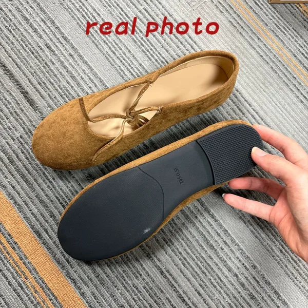 أحذية نسائية مسطحة بعقدة فراشة عصرية مع حذاء كاجوال للنساء حذاء ناعم للأقدام بمقدمة مستديرة حذاء مسطح للنساء قابل للارتداء بسهولة