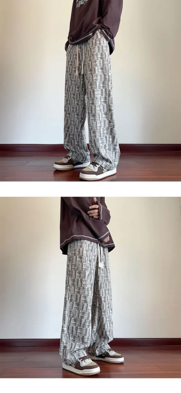 Summer Straight Chino Corduroy Men's Spring New Fashion Retro Sports Pants Loose Wide-legged Casual