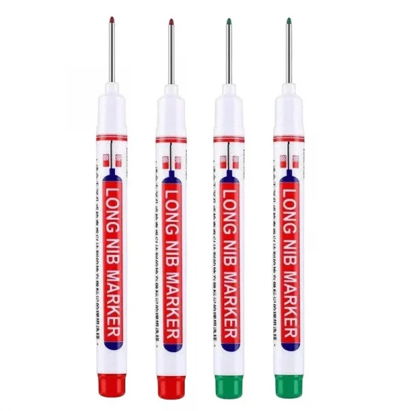 4 قطعة/المجموعة 20 مللي متر ثقب عميق طويل بنك الاستثمار القومي رئيس علامات للمعادن ثقب القلم مقاوم للماء الحمام النجارة الديكور متعددة الأغراض