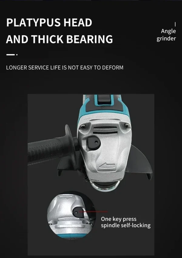 ماكيتا DGA404 100/125 مم 10000 دورة في الدقيقة مطحنة زاوية لاسلكية بدون فرشاة - أداة تلميع قطع المعادن/الخشب/البلاط مع الملحقات