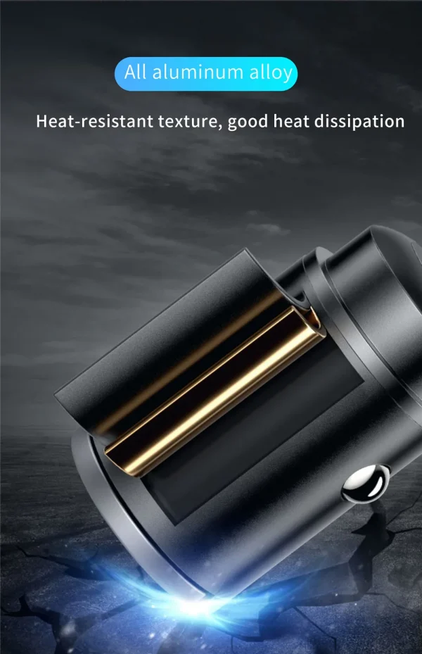 100 واط/200 واط QC3.0 PD شاحن سيارة صغير 12-24 فولت أخف شحن سريع سيارة USB نوع C شاحن ل شاومي سامسونج هواوي آيفون الطاقة