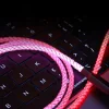 Fast Charging RGB Cable 100W Breathing Light 66W Type C USB C Data Cable for iPhone Samsung Huawei 30W Quick Charge for Xiaomi