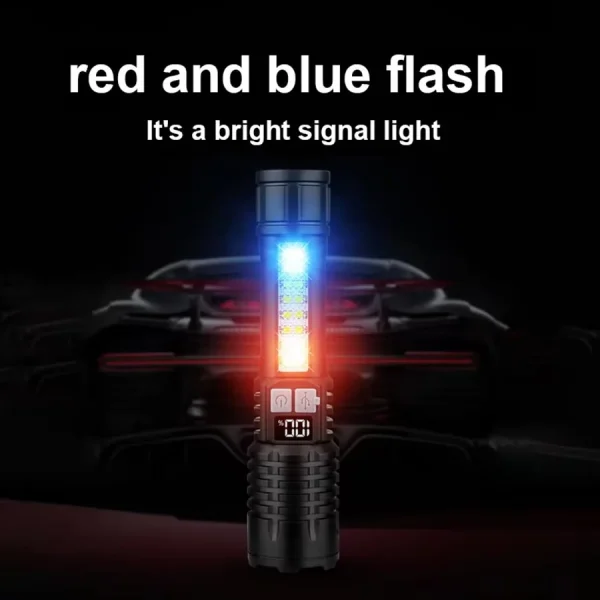 100000LM السوبر مشرق مصباح يدوي LED قابلة للشحن الشعلة طويلة المدى التكتيكية مصباح للخارجية مقاوم للماء التخييم الصيد فانوس