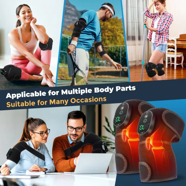 اللاسلكية ساخنة جهاز تدليك الركب منصات هدفين الكتف دعامة كوع العضلات التفاف 6 مستويات ضغط ساخن تقليل الإجهاد صحة المفاصل