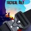 حزام تكتيكي أصلي سريع الإصدار حزام عسكري خارجي ناعم من النايلون الحقيقي إكسسوارات رياضية للرجال والنساء حزام أسود