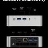 FIREBAT F1 MINI PC AMD Ryzen 7 H255 LPDDR5 ذاكرة عشوائية 24 جيجابايت قرص صلب SSD بسعة 1 تيرابايت واي فاي 6 بلوتوث 5.2 كمبيوتر مكتبي صغير محمول كمبيوتر سطح المكتب ويندوز 11