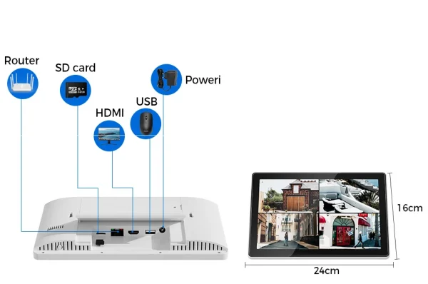 Hiseeu 3/5MP 10CH NVR مع شاشة 10.1 بوصة مجموعة كاميرات أمنية لاسلكية في الهواء الطلق كاميرا IP مقاومة للماء مجموعة نظام المراقبة بالدوائر التليفزيونية المغلقة
