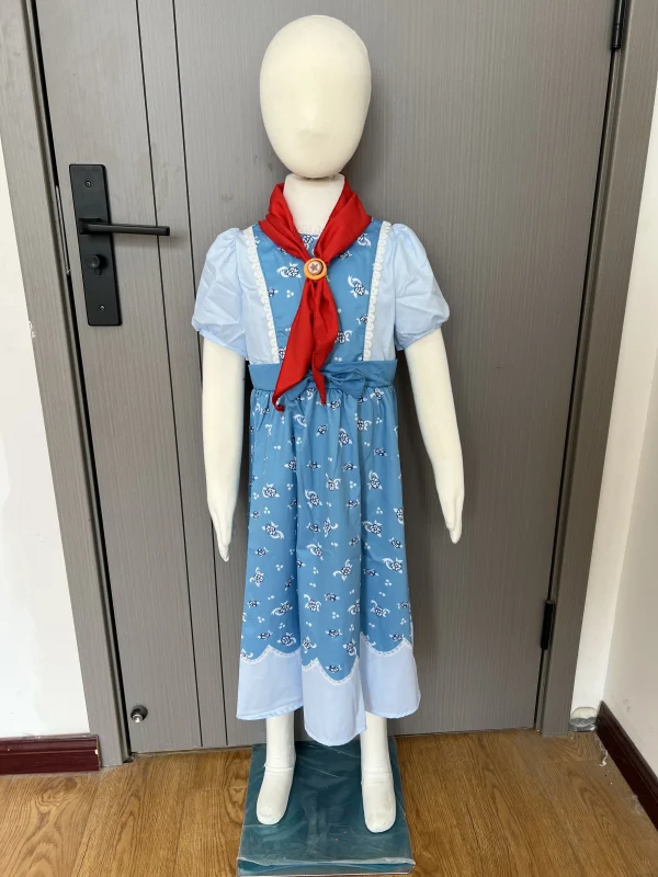 زي هولي ويلر التنكري فستان خيالي أزرق وشاح ملابس تمثيل قديمة الثمانينيات لباس تنكري تلفزيوني ملابس حفلة كرنفال