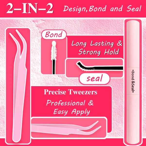 30D40D50D80D لتقوم بها بنفسك طقم وصلة الرموش مع ملاقط وغراء وختم رموش فردية قابلة لإعادة الاستخدام لمرحلة الحفلات ومهرجان العين