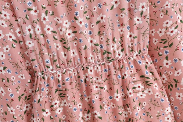 فساتين ماكسي نسائية سبينغ الخريف البوهيمي عادية كم كامل عالية الخصر امرأة الشاطئ فساتين الشيفون الأزهار فساتين فستان طويل