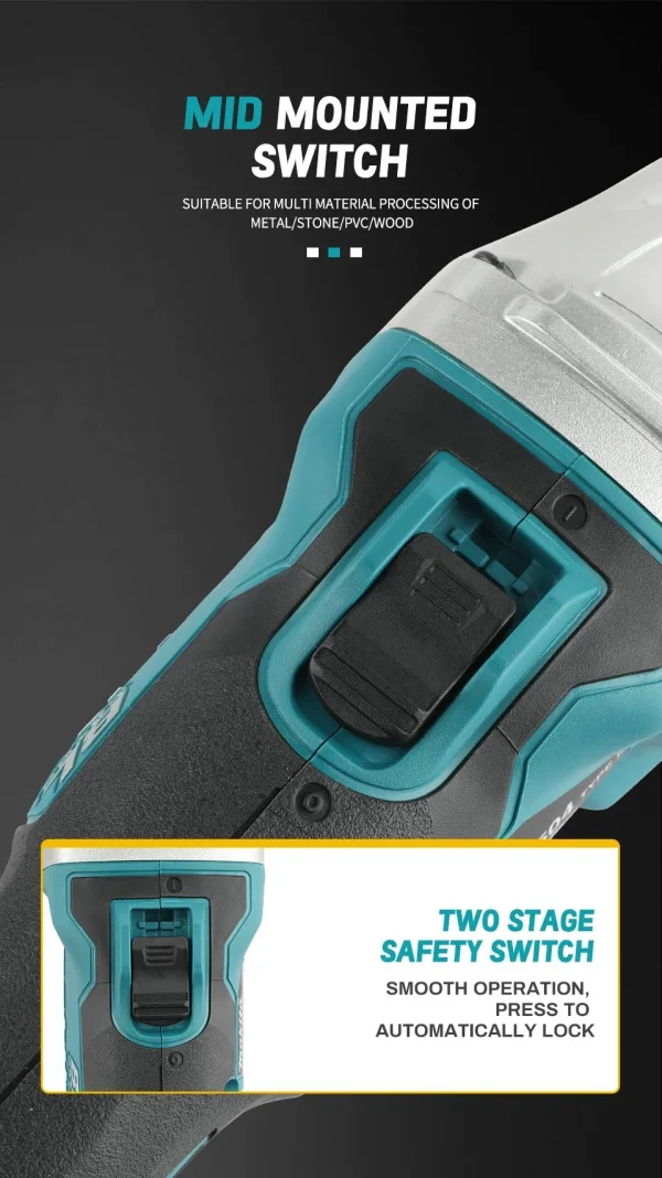 ماكيتا DGA504 18 فولت فرش ليثيوم طاحونة بزاوية كهربائية قابلة للشحن آلة تلميع آلة قطع عالية الطاقة