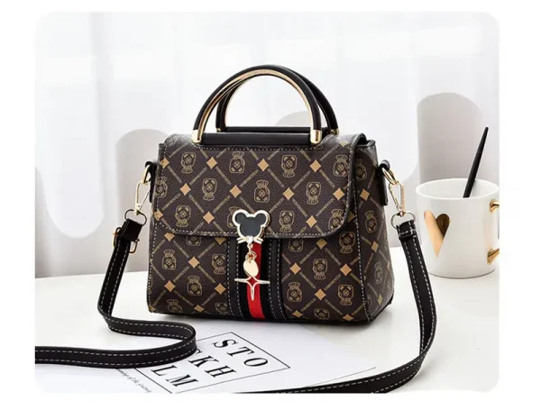 حقيبة كتف جديدة للنساء حقيبة حمل فاخرة حقيبة يد نسائية حقائب يد جلدية مطبوعة مشبك كتف واحد حقيبة ممتدة