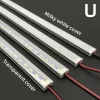 1-10 قطعة LED شريط جامد DC12V 50 سنتيمتر 20 بوصة SMD5730 36 المصابيح U/V على شكل شقة LED قناة الألومنيوم شريط جامد للإضاءة الداخلية