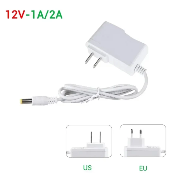 التيار المتناوب 100-240 فولت إلى تيار مستمر 12 فولت 24 فولت 1A 2A 3A LED سائق محول 12 فولت تحويل التيار الكهربائي محول محول شاحن لشريط LED