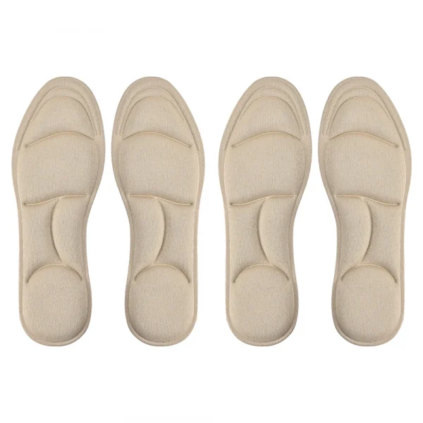 4 قطع نعال إسفنجية للتدليك 5D سميكة قابلة للتنفس توسيد مريح مناسب لنعال الكعب العالي