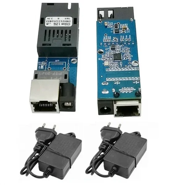 1 زوج صغير جيجابت الألياف محول الوسائط البصرية 100/1000Mbps جهاز الإرسال والاستقبال البصري SC إلى RJ45 محول إيثرنت 20 كجم مع الاتحاد الأوروبي الطاقة