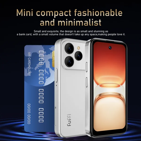 هاتف ذكي صغير FUFFI M17 Pro يعمل بنظام الأندرويد ومعرف الوجه محمول 8.1 هاتف محمول صغير بشاشة 3.75 بوصة عالي الدقة وذاكرة قراءة فقط 16 جيجابايت وبطارية 1500 مللي أمبير في الساعة ه