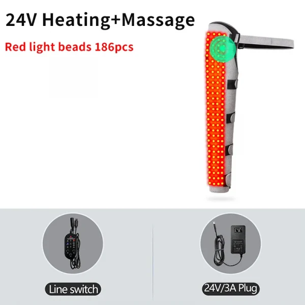 العلاج بالضوء الأحمر التدفئة الكهربائية لفافة الورك والساق - تخفيف آلام العضلات والحفاظ على الدفء وسادة العلاج الحراري الكهربائية إجهاد العضلات