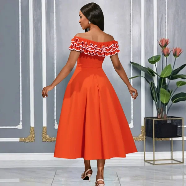 فساتين Dashiki الأفريقية للنساء أنيقة أفريقيا قصيرة الأكمام البوليستر حفلة سهرة زفاف ميدي فستان أفريقيا ملابس وتتسابق