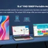 أمودو 15.6 بوصة شاشة محمولة 1920x1080P تمديد عرض IPS لوحة ال سي دي الثقب حامل VESA USBC Mini HDMI شاشة الهاتف المحمول