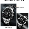 ساعة رجالية عصرية بتقويم فاخر كوارتز ساعة معصم ساعات عمل ساعة رجالية سوار ساعة يد للرجال