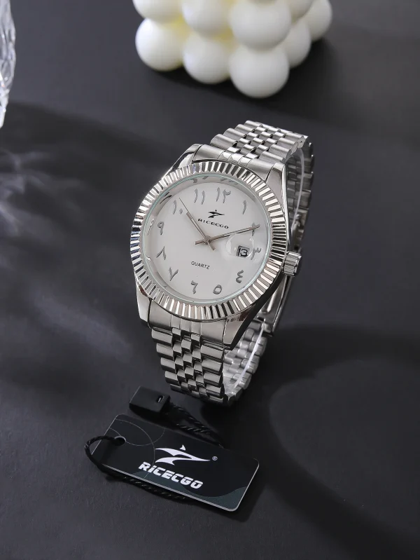 ساعة كوارتز رياضية من الفولاذ المقاوم للصدأ للرجال، ساعة يد فاخرة للأعمال، كرونوغراف Reloj للرجال والنساء، هدية عيد ميلاد