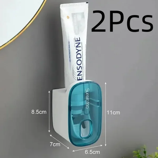 موزّع معجون أسنان مع حامل فرشاة جداري.