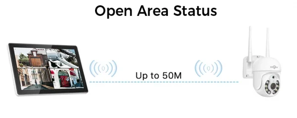 Hiseeu 3/5MP 10CH NVR مع شاشة 10.1 بوصة مجموعة كاميرات أمنية لاسلكية في الهواء الطلق كاميرا IP مقاومة للماء مجموعة نظام المراقبة بالدوائر التليفزيونية المغلقة