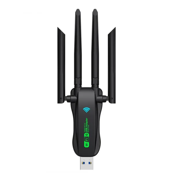 AX900 واي فاي USB محول WiFi6 بلوتوث 5.4 ثنائي النطاق 2.4G + 5.8Ghz 4 هوائي دونغل USB استقبال بطاقة لاسلكية للكمبيوتر/الكمبيوتر المحمول