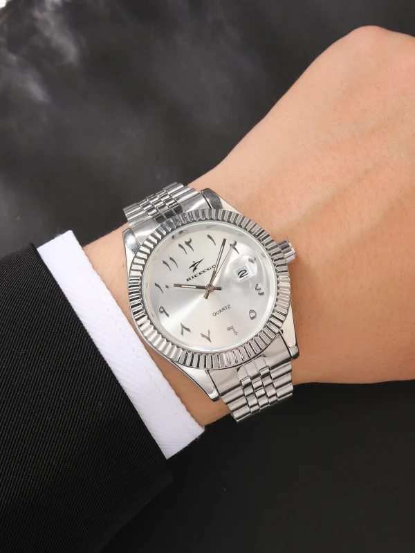 ساعة كوارتز رياضية من الفولاذ المقاوم للصدأ للرجال، ساعة يد فاخرة للأعمال، كرونوغراف Reloj للرجال والنساء، هدية عيد ميلاد