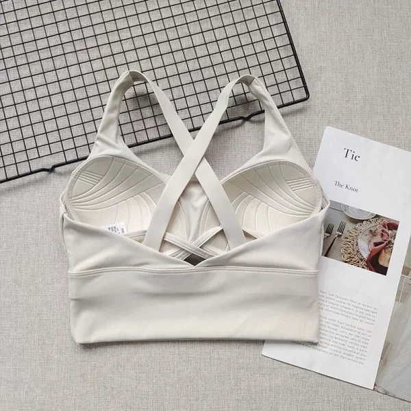 حمالة صدر رياضية مقاومة للصدمات للتمارين عالية الكثافة، كوب شامل، للجري، مجمعة، يوغا، جميلة للظهر وقابلة للتنفس للنساء