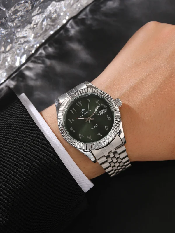 ساعة كوارتز رياضية من الفولاذ المقاوم للصدأ للرجال، ساعة يد فاخرة للأعمال، كرونوغراف Reloj للرجال والنساء، هدية عيد ميلاد