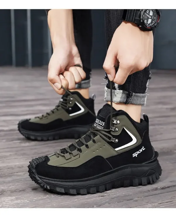 جديد الرجال عالية الجودة ماركة الأحذية الجلدية سلامة العمل الأحذية