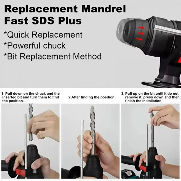 🔥ماكيتا الأصلي 24 مللي متر مطرقة لاسلكية فرش مطرقة كهربائية 18 فولت بطارية ليثيوم تدريبات لاسلكية لماكيتا 18 فولت أدوات كهربائية